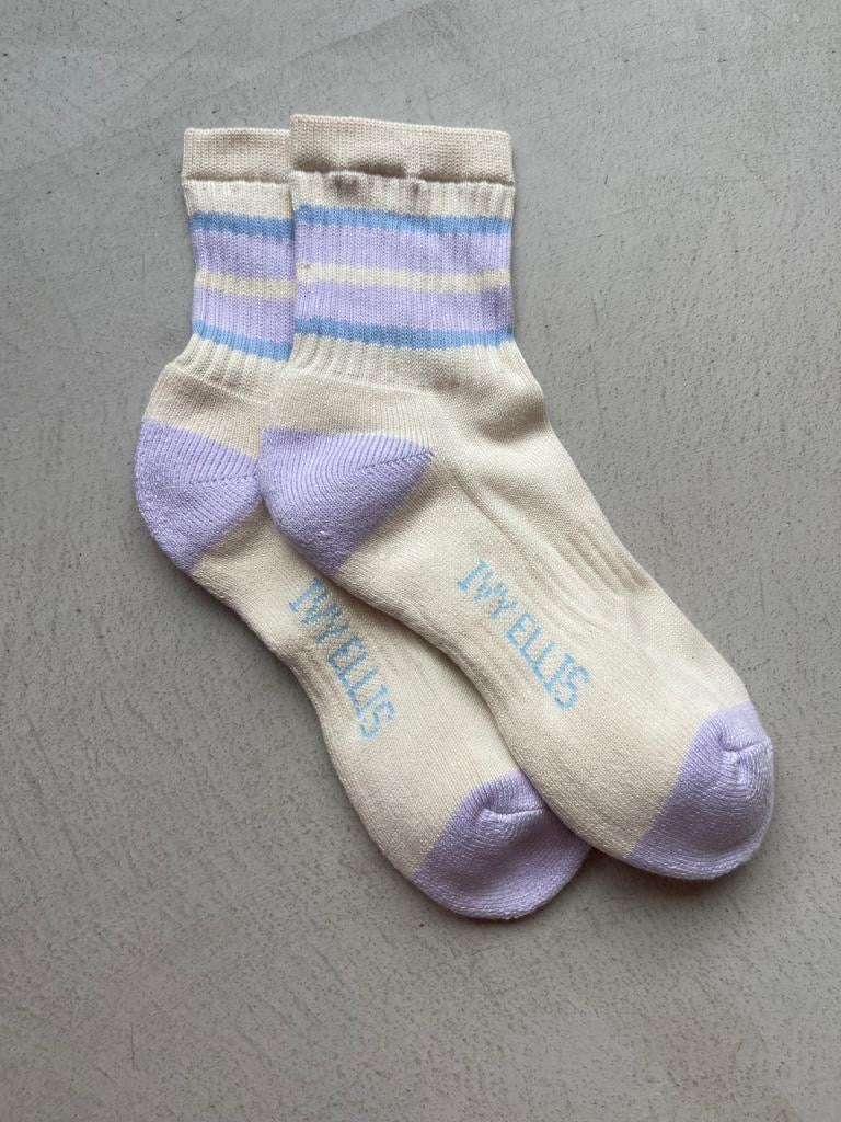 The Dixie Women's Quarter Length Retro Stripe Socks