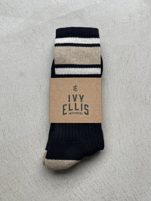 The Brees | Men's Crew Length Socks in sock wrap
