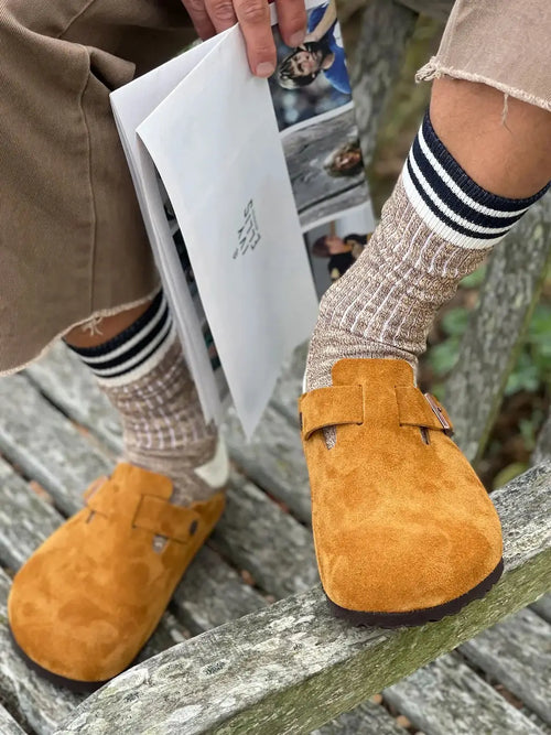 The Sandwood | Men's Slub Crew Length Socks by Ivy Ellis Socks