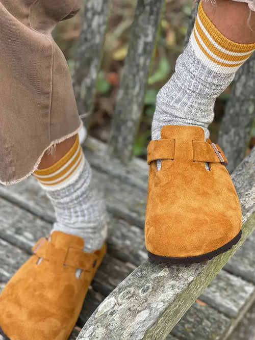 The Sinclair | Men's Slub Crew Length Socks by Ivy Ellis Socks