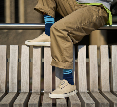 Navy and Light Blue Socks by Ivy Ellis