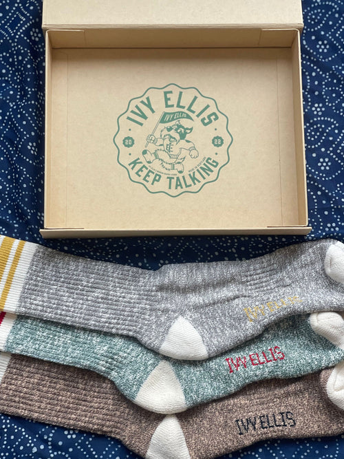 The Highland Slub Gift Set| Men's Crew Sock 3 Pack + Gift Box