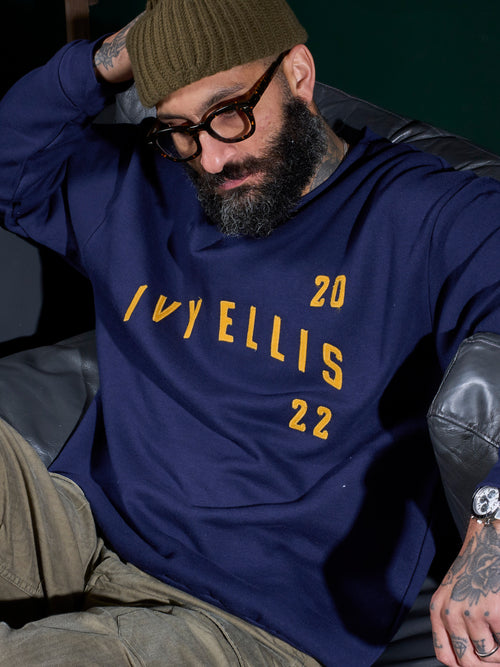 The Marquette | Unisex Crew Neck Sweatshirt - Navy
