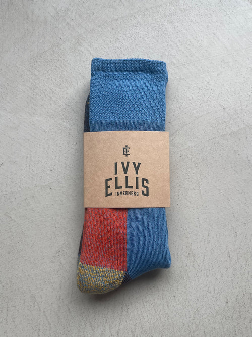 The Oban | Men's Crew Length Socks in sock wrap