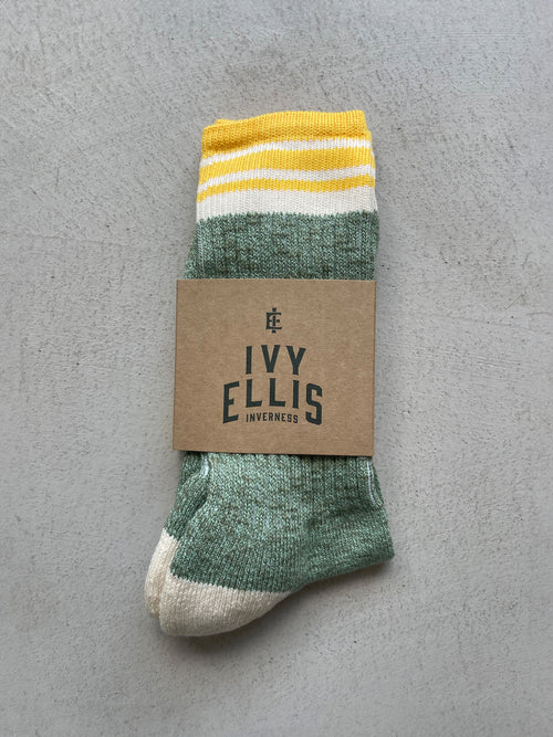 The Sango | Men's Slub Crew Length Socks by Ivy Ellis Socks