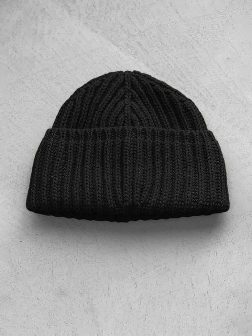 The Cousteau | Black Unisex Beanie / Watch Cap