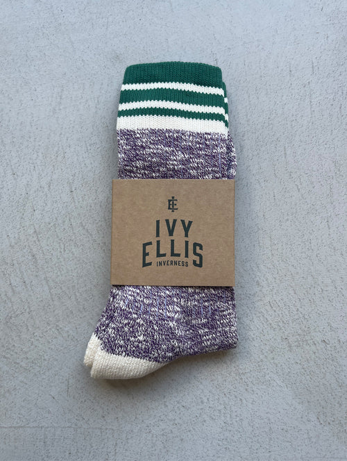 The Thurso | Men's Slub Crew Length Socks by Ivy Ellis Socks