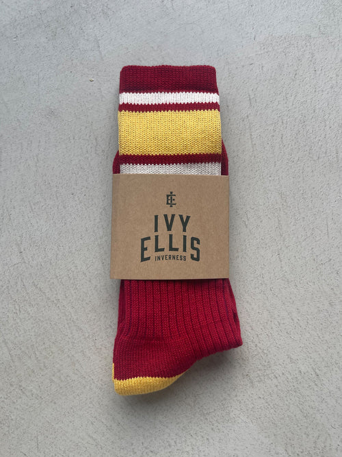 The Williams | Men's Crew Length Socks in sock wrap