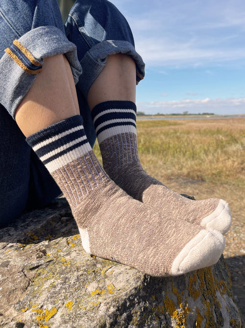 The Sandwood | Women's Slub Quarter Length Socks by Ivy Ellis Socks