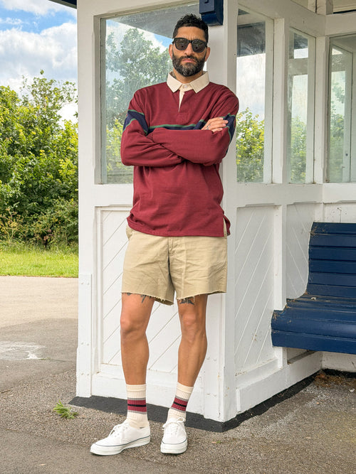 The Mayday in Bordo | Unisex Rugby Shirt