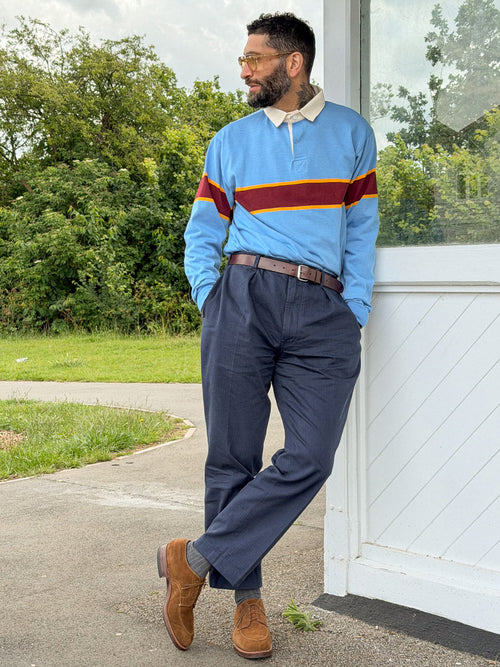 The Mayday in Sky Blue | Unisex Rugby Shirt