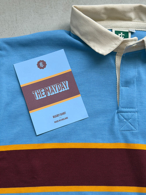 The Mayday in Sky Blue | Unisex Rugby Shirt