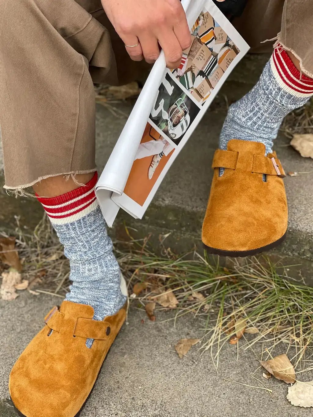 The Dornoch | Men&#39;s Slub Crew Length Socks by Ivy Ellis Socks