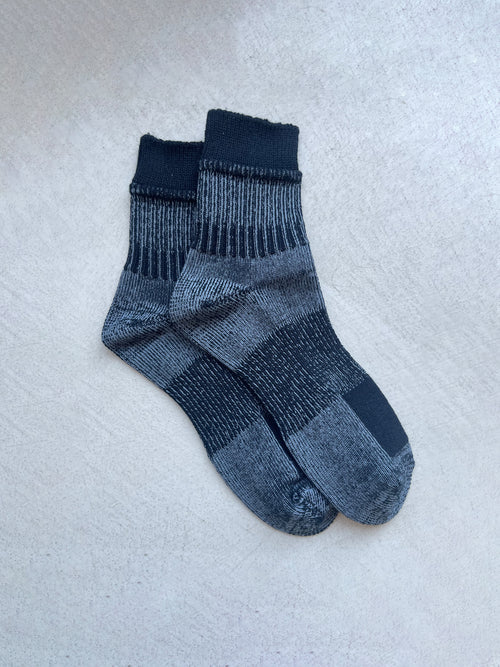 The Boro Black | Men's Crew Length Socks by Ivy Ellis Socks 