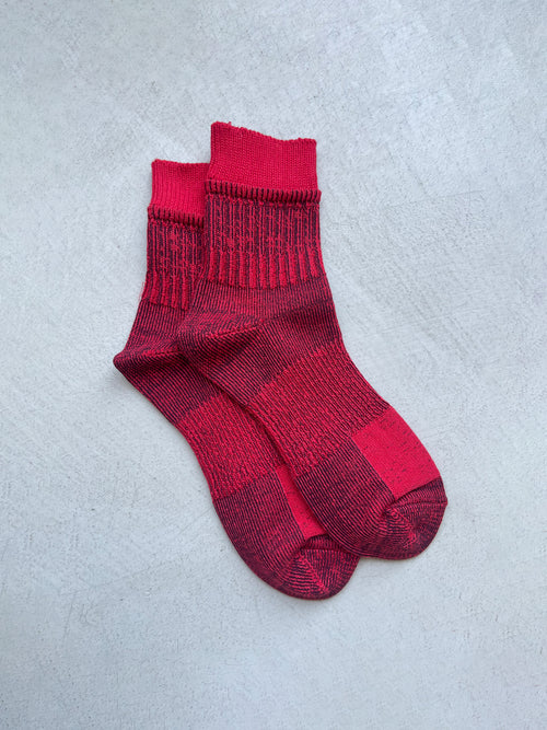 The Boro Red | Women's Quarter Length Socks by Ivy Ellis Socks 