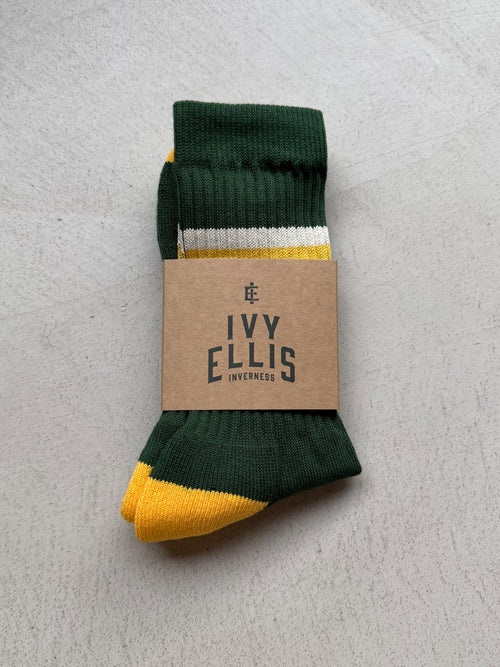 The Henderson | Men's Crew Length Socks in sock wrap