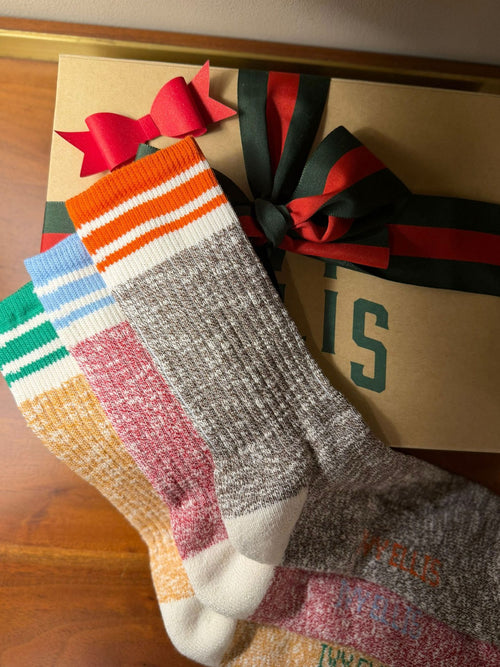 The Highland Slub Gift Set | Men's Crew Sock 3 Pack + Gift Box