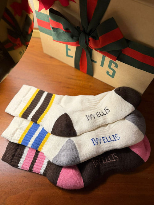 The Puck Gift Set | Women's Crew Sock 3 Pack + Gift Box